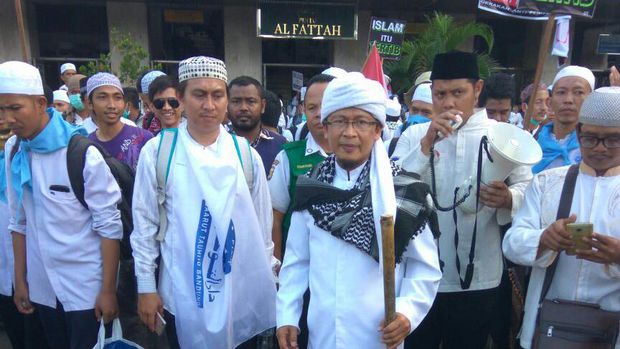 Aa Gym mengikuti Aksi Damai Umat Islam, Jakarta (04/11), Foto: Andhika/detikcom